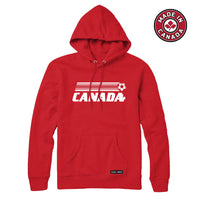 Canada Soccer Retro Stripe Sweatshirt or Hoodie