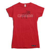Canada Unity Wireframe Moose T-shirt