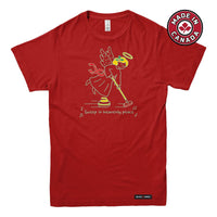 Christmas Curling Angel Mens T-shirt