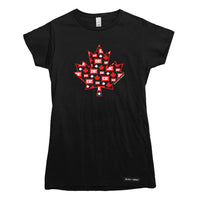 Eh! Maple Leaf Pattern T-shirt
