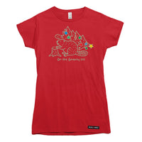Gnawty List Christmas Beaver Womens T-shirt