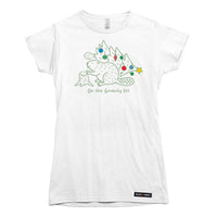 Gnawty List Christmas Beaver Womens T-shirt