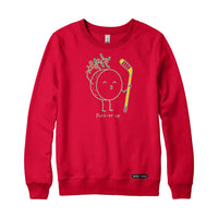 Hockey Puck-er up Christmas Mistletoe Crewneck Sweatshirt