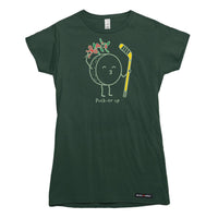 Hockey Puck-er up Christmas Mistletoe Womens T-shirt