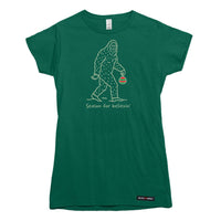 Season for Believin Christmas Sasquatch Womens T-shirt