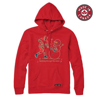 Slashing through the Snow Christmas Hockey Hoodie