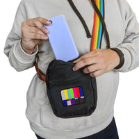 Technical Difficulties Rainbow Strap Shoulder Bag