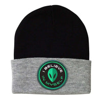 I Believe in Myself Alien Black with Grey Cuff Tuque