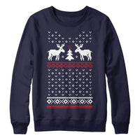 Moose Ugly Christmas Crewneck Sweatshirt