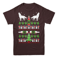 Wolf Wine Ugly Christmas Sweater T-shirt