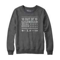 10 out of 10 People Agree Statistics Sweatshirt