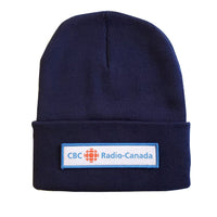 CBC Blue and White Long Logo Cuff Tuque