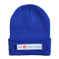 CBC Blue and White Long Logo Cuff Tuque