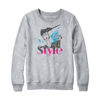 80s Glam Style Sweatshirt and Hoodie