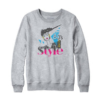 80s Glam Style Sweatshirt and Hoodie
