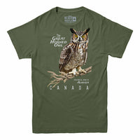 Alberta Great Horned Owl Provincial Bird T-shirt