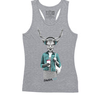 Deer with Latte Womens Tanktop