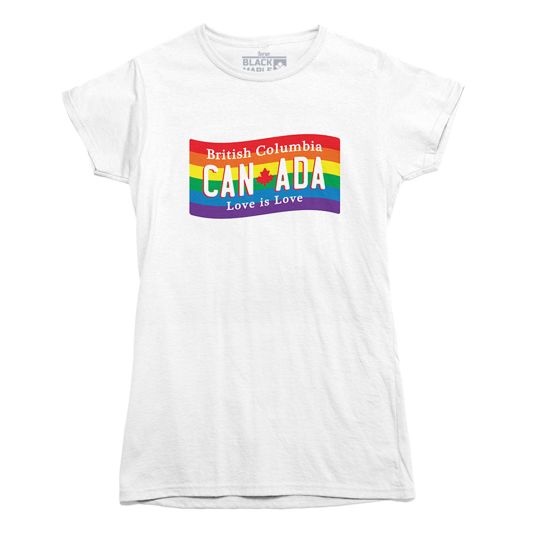 T-shirt Love is Love de la Colombie-Britannique
