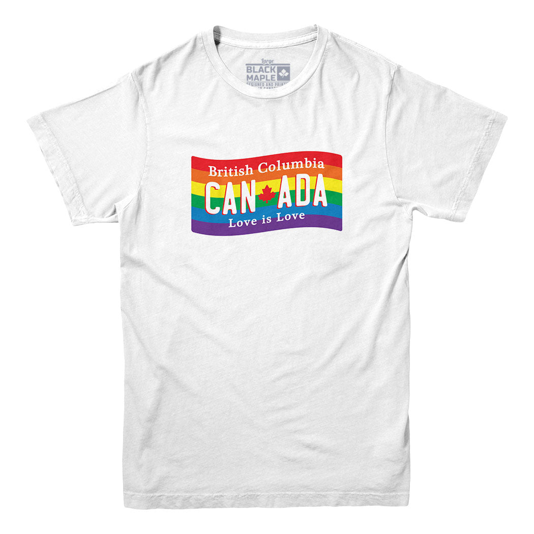 T-shirt Love is Love de la Colombie-Britannique
