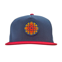 CBC 1974-86 Retro Gem Flat Brim Snapback Cap Navy with Red