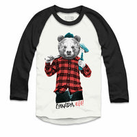 Lumberjack Bear with Beer Raglan