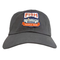 Fish Because People Suck Charcoal Dad Cap