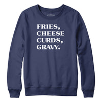 Fries Cheese Curds Gravy Sweatshirt Hoodie