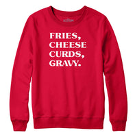 Fries Cheese Curds Gravy Sweatshirt Hoodie