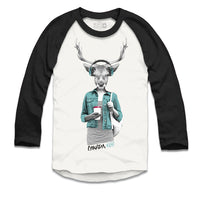 Deer with Latte Raglan