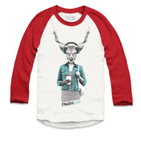 Deer with Latte Raglan