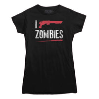 T-shirt Je tire sur les zombies