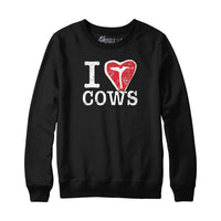 I Love Cows T-Bone Hoodie Sweatshirt