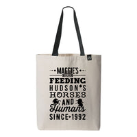 Maggies Diner Since 1992 Canvas Tote Natural with Black