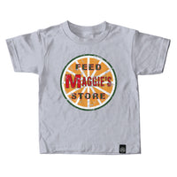 Maggies Feed Store Distressed Logo Heartland Kids T-shirt