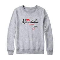 Manitoba Est 1870 Map Sweatshirt and Hoodie