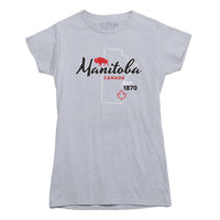 Manitoba Est 1870 Map T-shirt