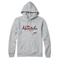 Manitoba Est 1870 Map Sweatshirt and Hoodie