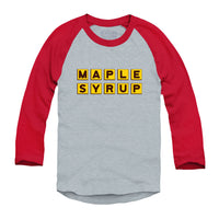 Maple Syrup Diner Logo Raglan Baseball Shirt