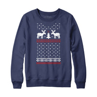 Moose Ugly Christmas Crewneck Sweatshirt