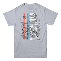 NASA Space Shuttle Schematics T-shirt