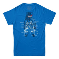 NASA Lander Astronaut Diagram T-shirt - | Rocket Factory Apparel