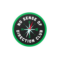 No Sense of Direction Club Sticker