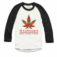 O Cannabis Tartan Raglan Baseball Shirt