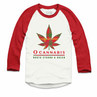 O Cannabis Tartan Raglan Baseball Shirt