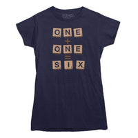 One Plus One Equals Six Scrabble T-shirt