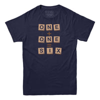 One Plus One Equals Six Scrabble T-shirt