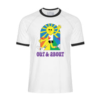Out and About LGBTQ Pride Ringer T-shirt