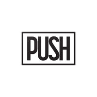 PUSH Black and White Logo Vinyl Sticker