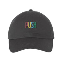 PUSH Colourful Embroidered Logo Dad Hat