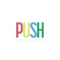 PUSH Colourful Logo Vinyl Sticker